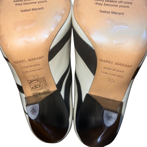 NEW NIB Isabel Marant Leebu Zebra Stripe Leather Boots - Picture 11 of 14